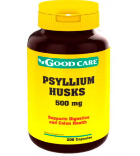 Psyllium Husk 500 mg - 200 Cápsulas - Good Care